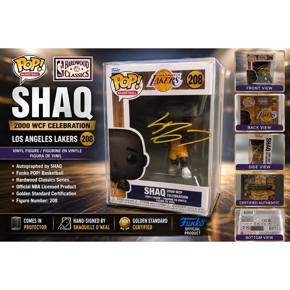 Shaq Funko 208 Signed Autographed 2000‎ WCF Celebration Lakers COA Shaq O'Neal
